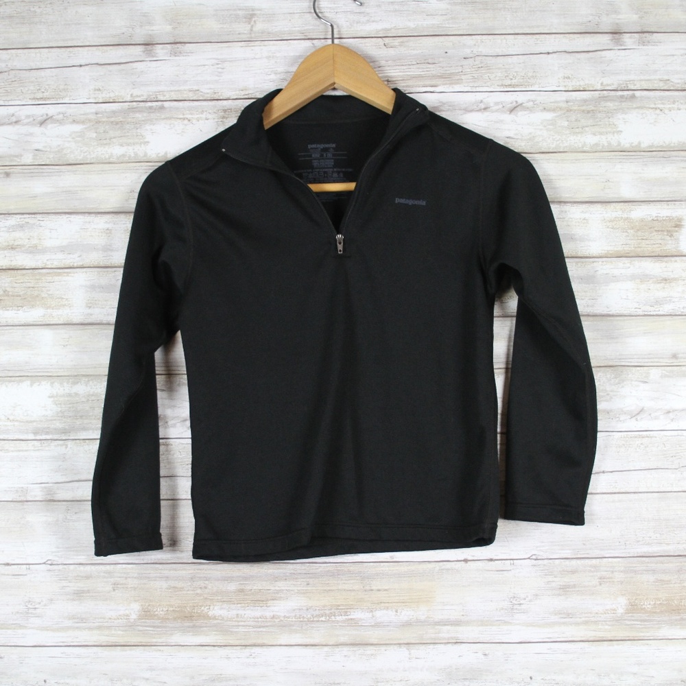 Patagonia Long Sleeve Kids Black Shirt sz Sm(8)